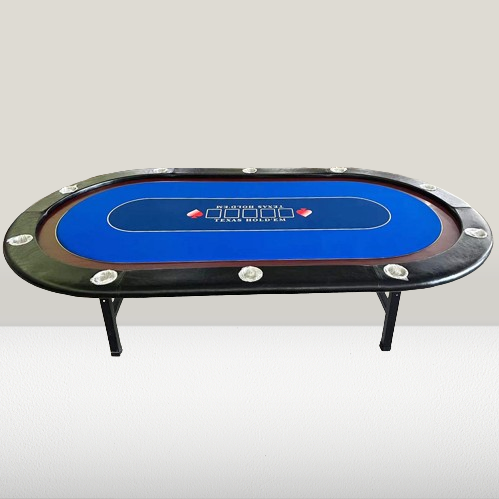 YH Custom Oval Folding Texas Hold'em Poker Table Foldable Portable Table De Poker For Home