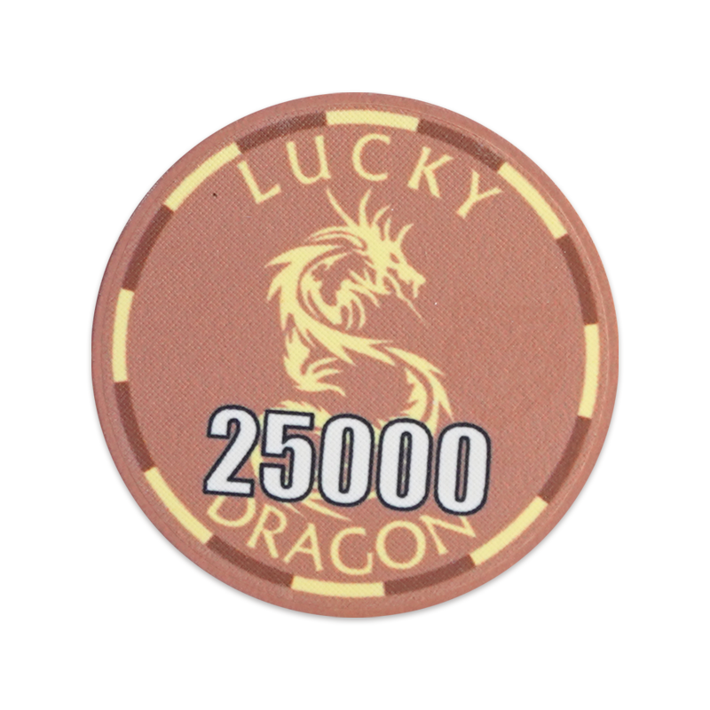 YH Competitive Price Lucky Dragon Gambling Ceramics Poker Chips With Matte Feel