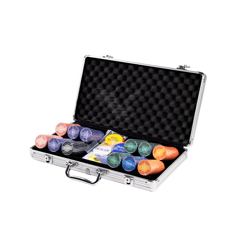 YH 300pcs 500pcs Casino Poker Chips New Design Ceramic Chips set in Aluminum Case