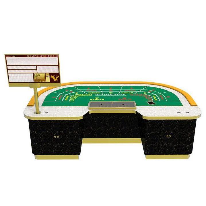 YH Luxury Green Felt Digital Poker Card Table Gambling Tables Pro Marble Casino Baccarat Table