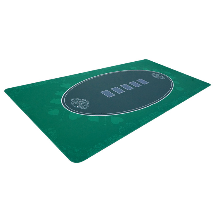 YH Custom 5mm 180x90 cm Casino Table Printing Texas Poker Mat Rubber Poker Layout Poker Speed Cloth Felt Fabric