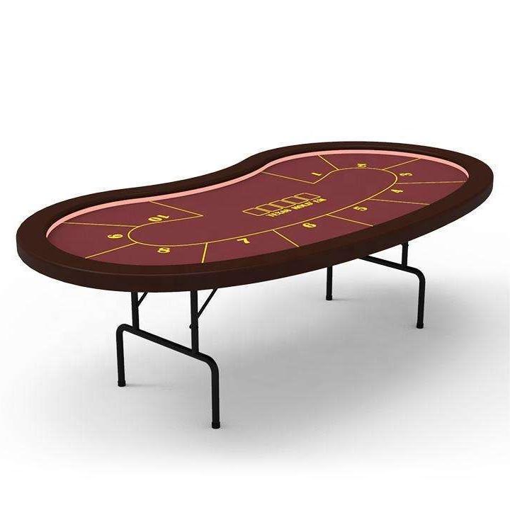 YH 10 Players Card Poker Table Foldable Texas Hold em Poker Table Led Table-Poker-Occasion