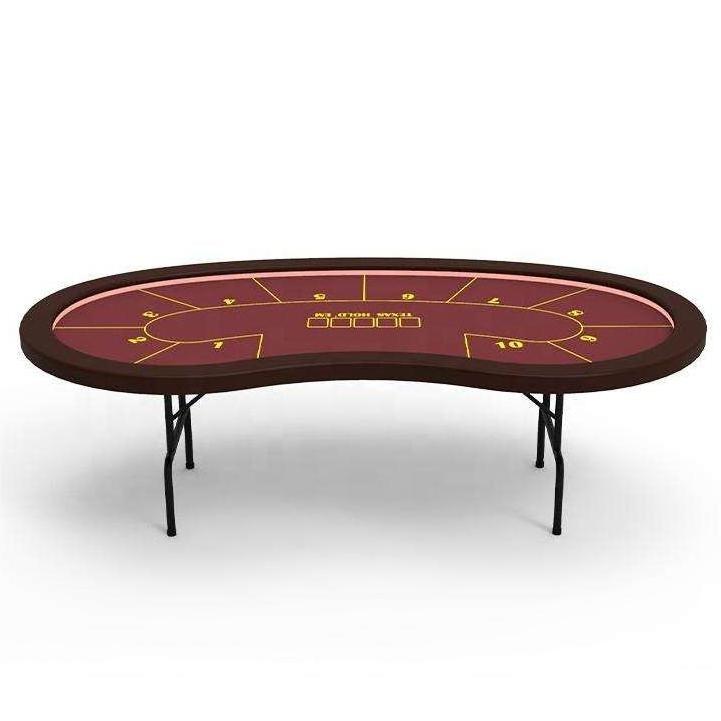 YH 10 Players Card Poker Table Foldable Texas Hold em Poker Table Led Table-Poker-Occasion