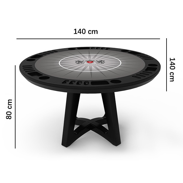 YH 56inch Fashion Round Poker Table Texas Casino Poker Table for Gambling