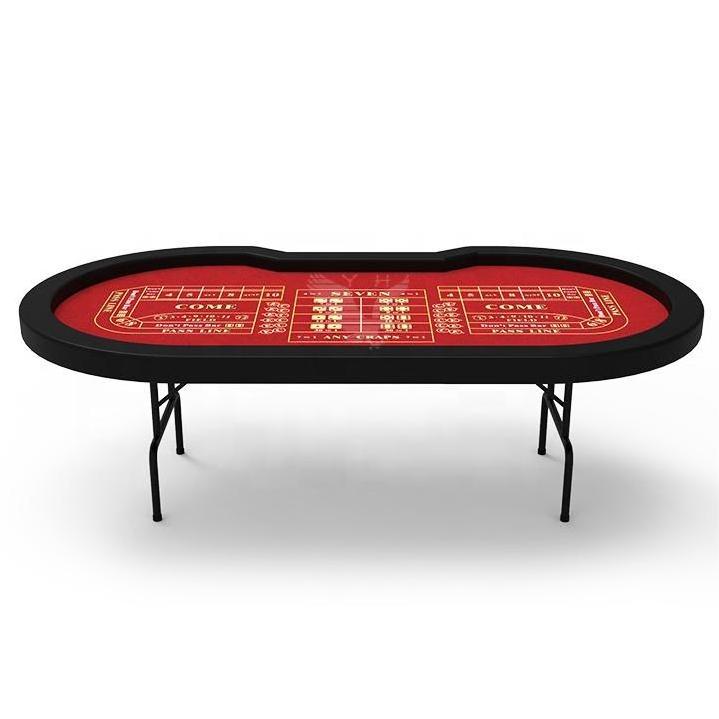 YH 96inch Factory Price Casino Crap Table Oval Easy Folding Steel Leg Dice Craps Table For Sale