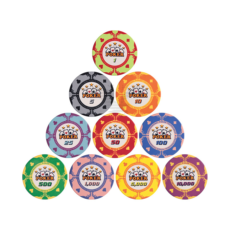 YH Round Cheap Custom Poker Chips Ceramic Poker Chip set in Aluminum Case for Sale