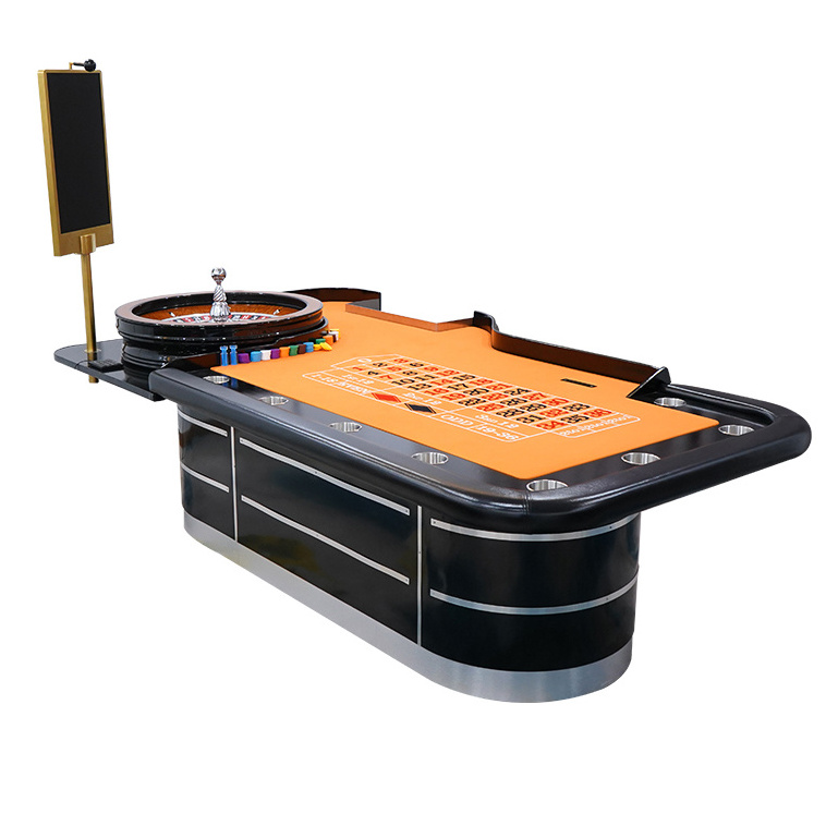 YH Luxury Wooden Professional Gambling Tables Roulette Table De Roulette Wheel Casino Table For Sale