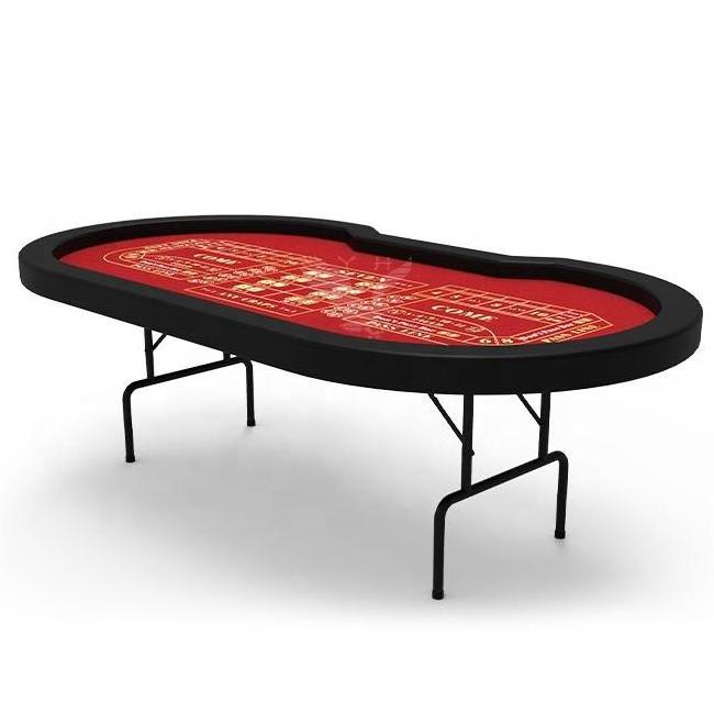 YH 96inch Factory Price Casino Crap Table Oval Easy Folding Steel Leg Dice Craps Table For Sale