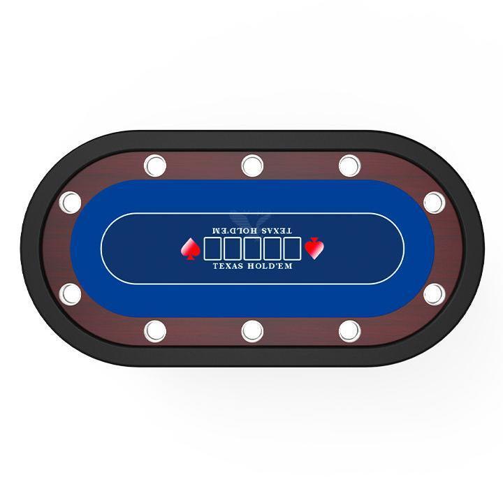 YH High Quality Portable Casino Poker Texas Hold'em Table With Folding Legs Cup Holders