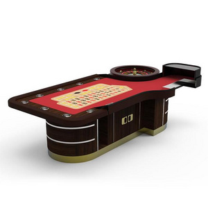 YH Deluxe High Quality Roulette Game Wheel Poker Club Table With Stable Leg