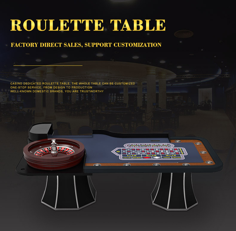 YH 275cm 32inch Wheel Gambling Solid Wood Single 0 Roulette Wheel Table Casino Roulette Table With Chips Box