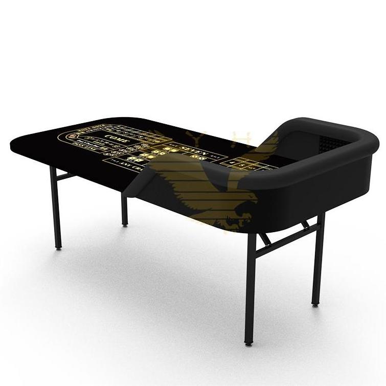 YH Craps Table Manufacturer Poker Room Furniture Black Small Craps Practice Table Foldable With Customised Logo