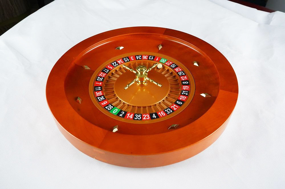 YH Custom American Roulette Wheel 0 00 Solid Wooden 18 20 Inch Mini Casino Roulette Wheel Set For Sale