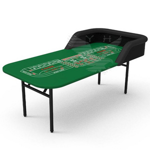 YH Custom Gambling Table Game Green Casino Craps Practice Table Portable Folding Craps Table