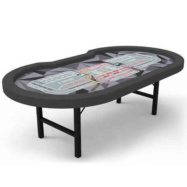 YH Factory Price International Standard Gambling Crap Dice Table Entertainment Folding Steel Legs Crap Table Customized