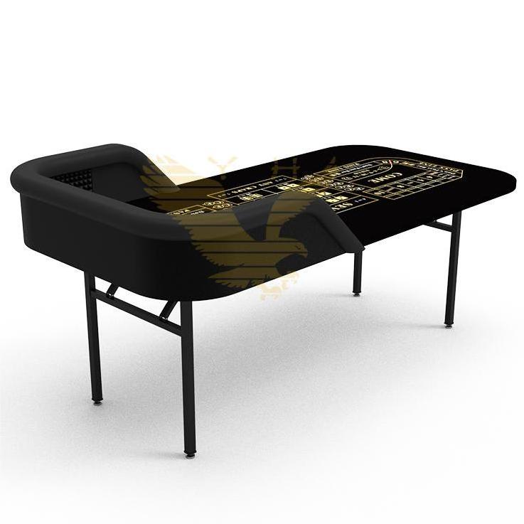 YH Craps Table Manufacturer Poker Room Furniture Black Small Craps Practice Table Foldable With Customised Logo