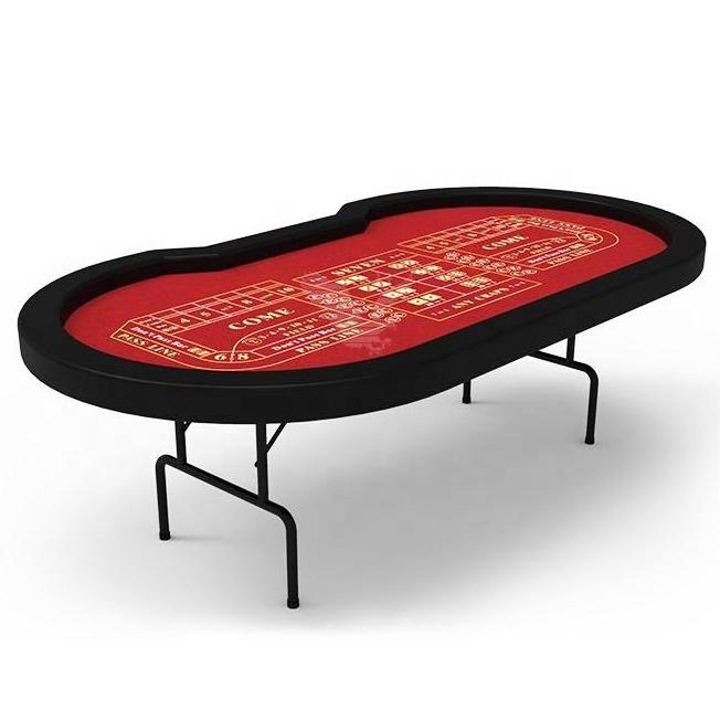 YH 96inch Factory Price Casino Crap Table Oval Easy Folding Steel Leg Dice Craps Table For Sale