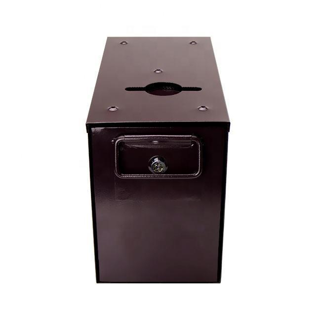 YH Huge Size Red Iron Casino Cash Box Double Locks Dealer Tips Box Poker Table Drop Box For Sale