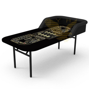 YH Craps Table Manufacturer Poker Room Furniture Black Small Craps Practice Table Foldable With Customised Logo