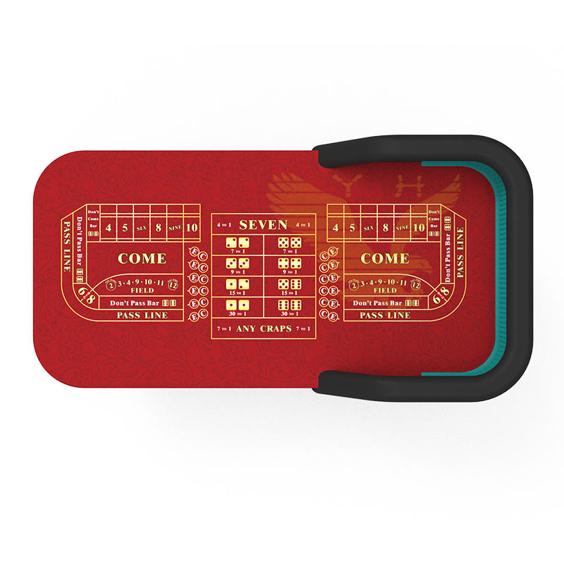 YH Private Poker Room Equipment Red Casino Tiny Craps Table Portable Dice Table For Casino Night Party