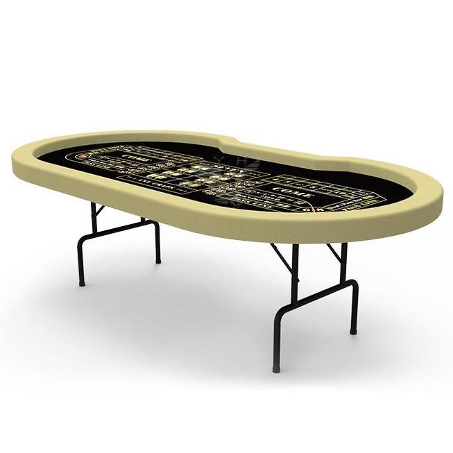 YH Professional Gambling Crap Dice Table Entertainment Folding Steel Legs Crap Table For Club