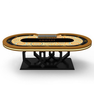 YH 96inch Casino Table European Style Texas Poker Table Oval Gambling Table For Sale