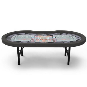 YH Factory Price International Standard Gambling Crap Dice Table Entertainment Folding Steel Legs Crap Table Customized