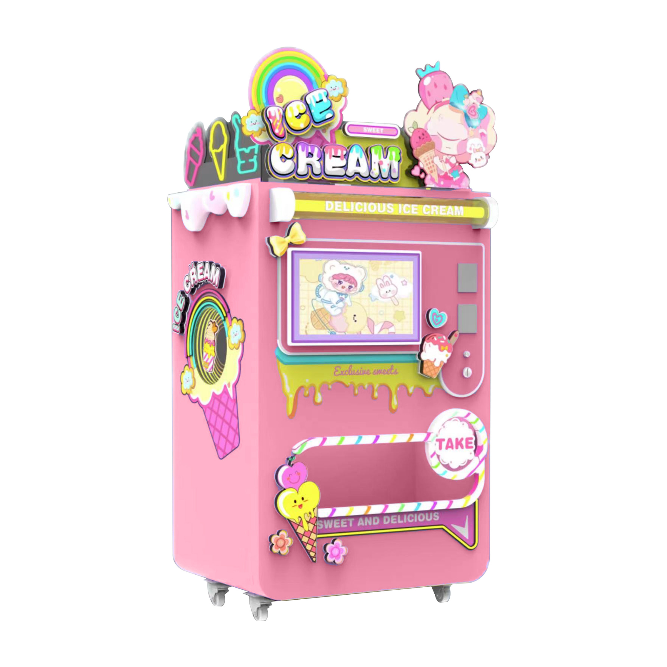 2024 Crazy Popular Automatically ice cream vending machine suitable for shopping mall and amusement park