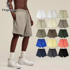 Yingling Custom Logo Loose Summer Short Blank Unisex French Terry Printed Plain 100% Cotton Fleece Sweat Jogger Shorts for Me