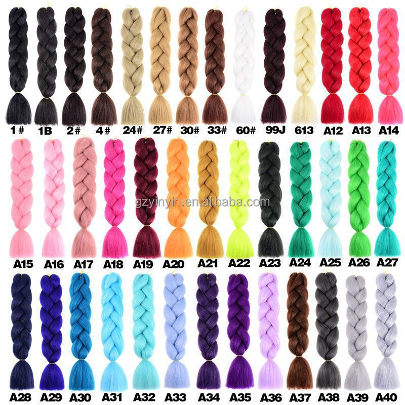 Wholesale Jumbo Braiding Hair in bulk Synthetic Hair extension soft light yaki high quality Material Ombre Crochet Braiding Hair