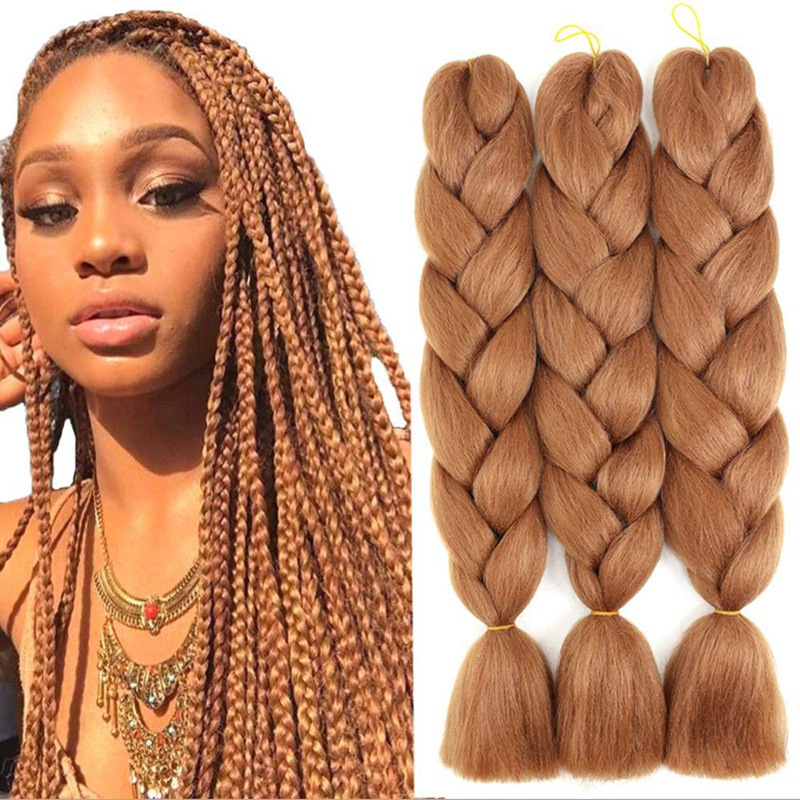 Wholesale 100g Synthetic Hair Super Jumbo Hair Braids Synthetic Yaki Texture Ombre Jumbo Braiding Hair Extensions For Woman