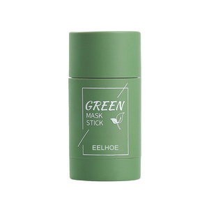 Private Label Deep Clean Green Face scrub  Mask Stick Tea Purifying Solid Facial Cleansing Mud