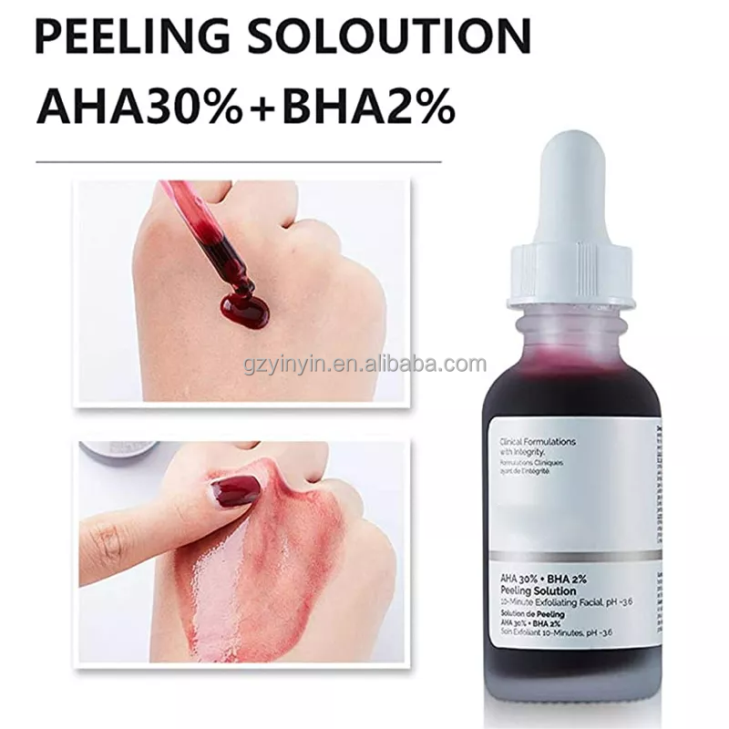 Wholesale Aha 30% Bha 2% Peeling Solution Skin Products Face Care Serum Skincare