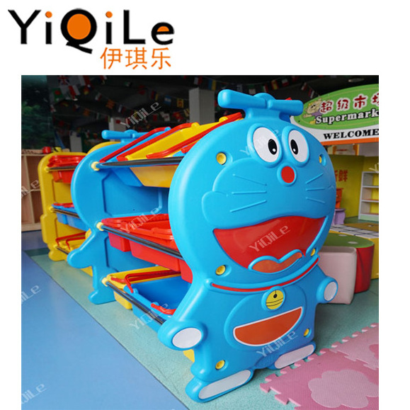 Hot selling kids cartoon storage shelf kids furniture Minions toys rack