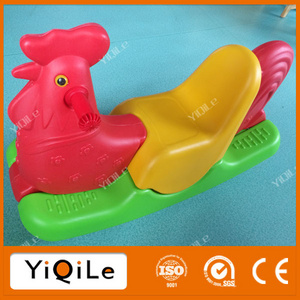 Three color plastic rocking rider attractive ride on animal toy cheap rocking horses for toddlers