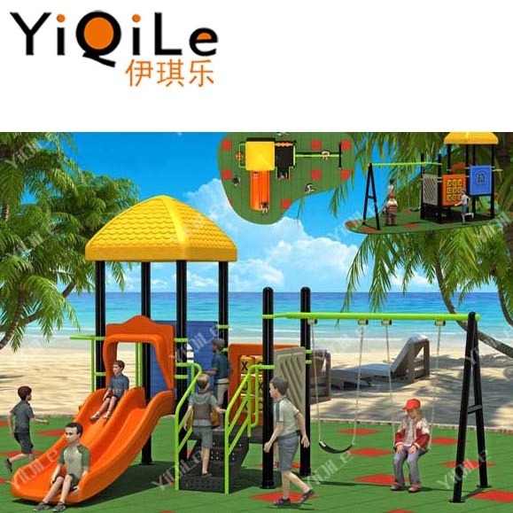 Outdoor playground equipment swing and slide combination kids slide and swing set for sale