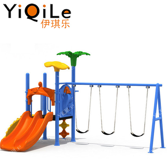 Outdoor playground equipment swing and slide combination kids slide and swing set for sale