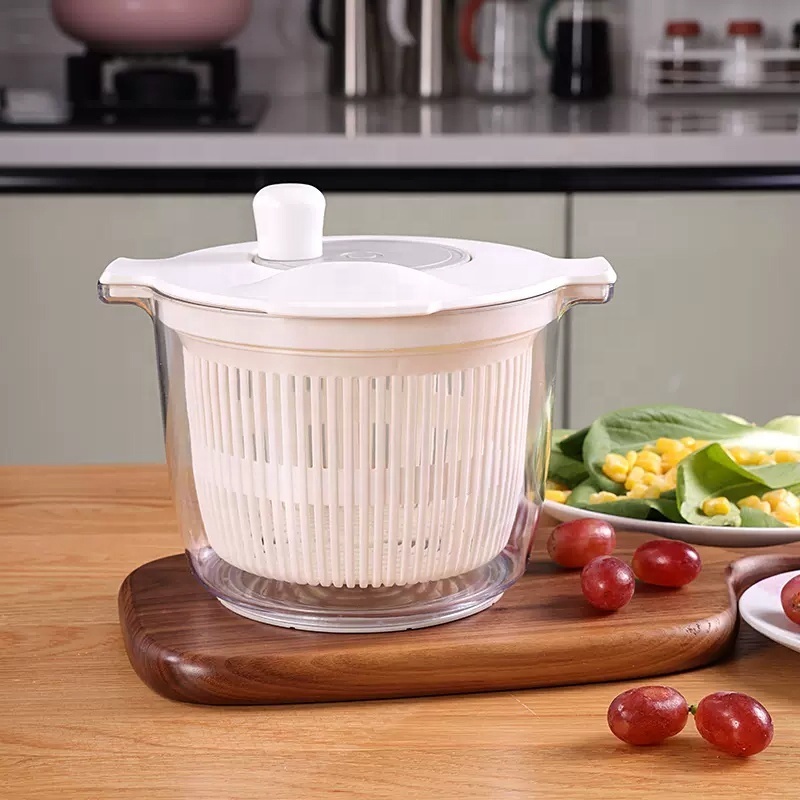 3L New Design Mini Salad Spinner  Plastic Vegetable and Fruit Dryer with Water Filter Tools for Salad Preparation