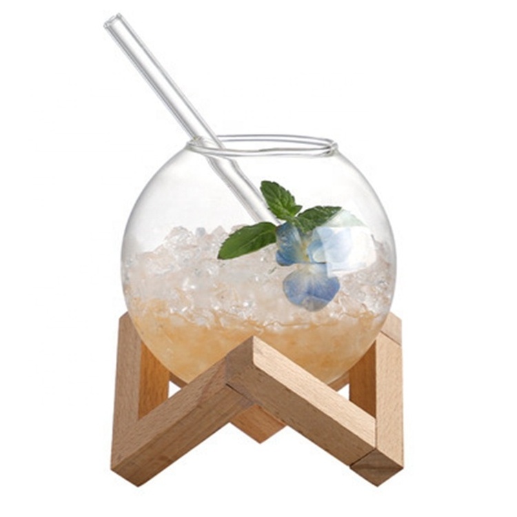 Transparent Glasses Creative Ball Cocktail Glass Cup Clear Ball Shaped Drinks Cups 475ml Wine Glasses for Party Novelty