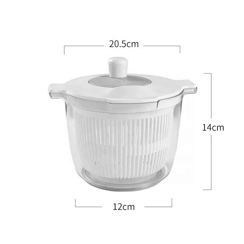 3L New Design Mini Salad Spinner  Plastic Vegetable and Fruit Dryer with Water Filter Tools for Salad Preparation