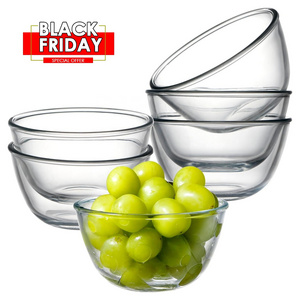 Eco-friendly Fruit Mixing Bowls High Borosilicate Glass 950ml/20.8oz Food Big Mixing Round Serving Salad Bowl Great for Serving