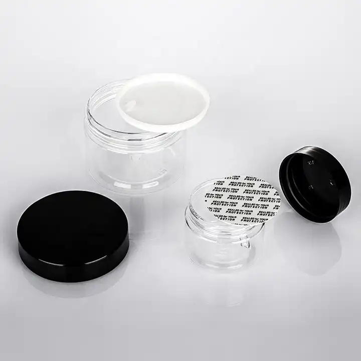 PET Plastic Face Cream Jars With Lids Plastic Body Butter Jars Cosmetics Skincare Packaging Container Body Scrub Slime Container