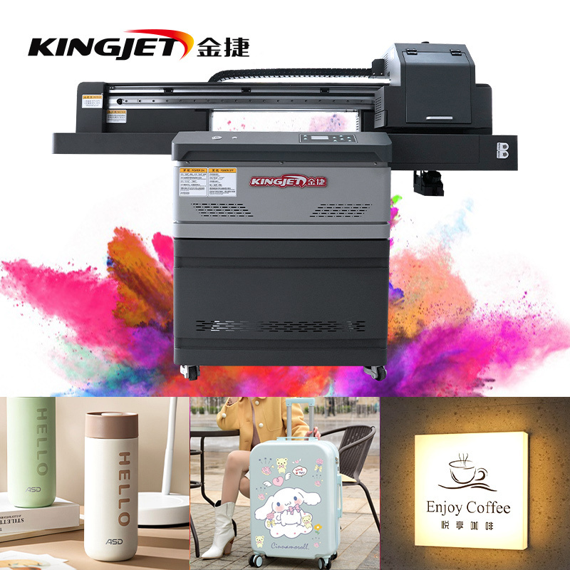 60*90 UV direct printing machine digital bottle glass acrylic printing machine richo G5I large format uv printer