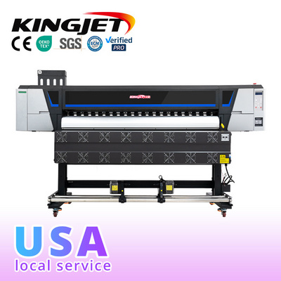 Kingjet 1.9m 2.5m 3.2m eco solvent printer canvas flex large wide format i3200 head xp600 sticker banner vinyl printing machine