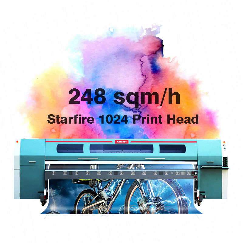 Kingjet 3208G Outdoor Indoor 512I Printhead Flex Banner Vinyl Billboard Large Format Solvent Printer