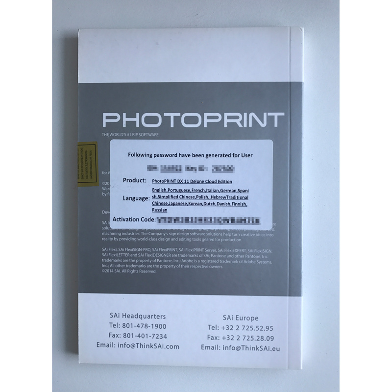 Original Photoprint Rip Software for Inkjet Printer