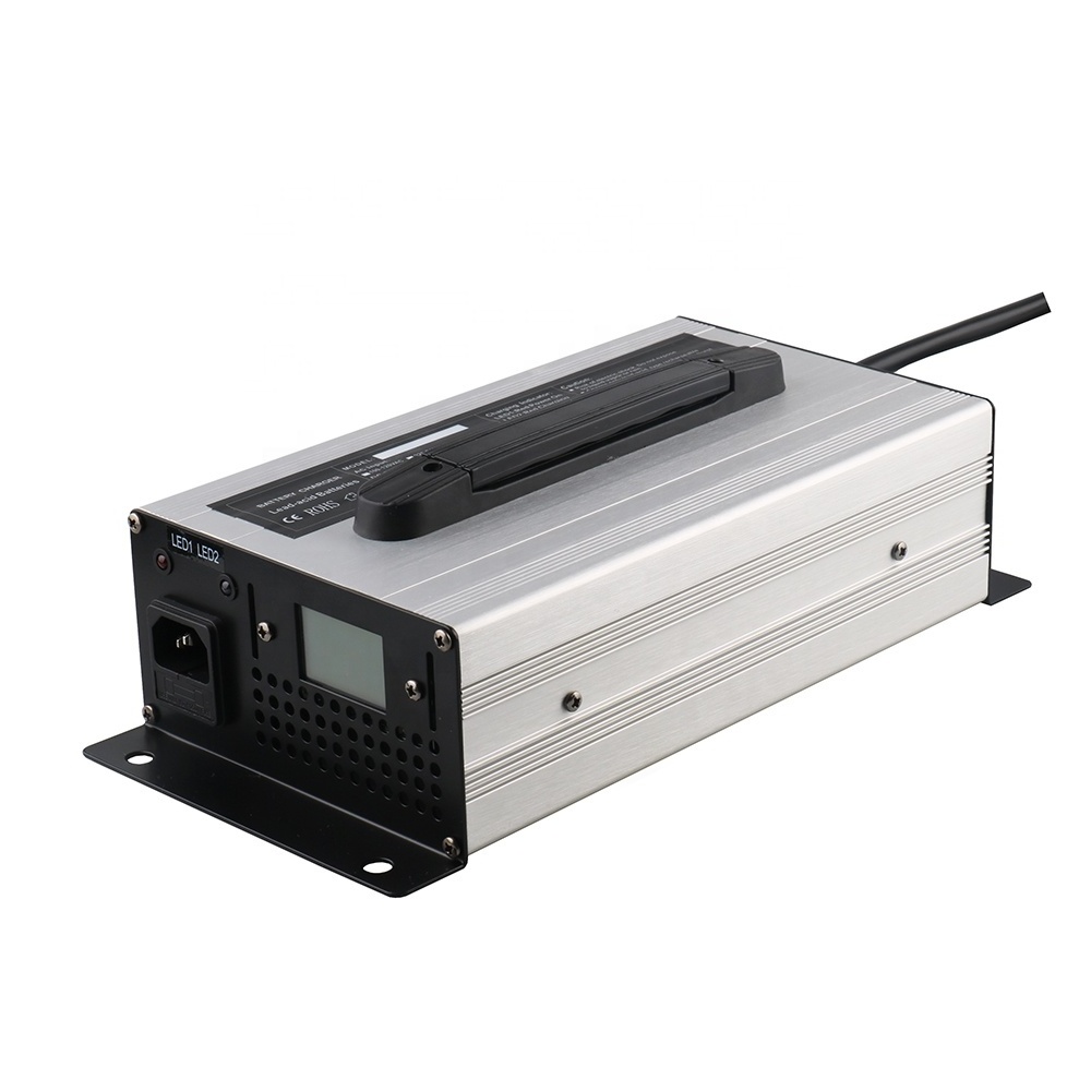 LCD displayer 48 volt lead acid / lifepo4 / lithium charger 48v 20a battery charger 80ah 90ah 100ah 120ah 140ah 150ah etc