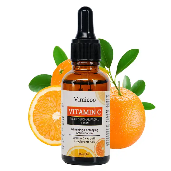 OEM Vit C Skin Care Serum Private Label Anti Aging Moisturizing Whitening Facial Brighteningvitamin C Face Serum