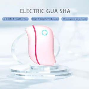 OEM Wholesale Heated Board Guasha Facial Tool Pink Vibrating Gua Sha For Scrapers Face Electric Gua Sha Massage