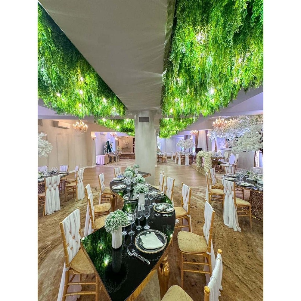 Hot Sale Faux Hanging Plants Green Plant Hotel Mall Wall Ceiling Hanging Artificial Plastic Green Plants